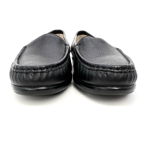 Sas Simplify Moccasin Loafer Flat Black Leather Comfort Shoe Size 5.5 *Wide* EUC - Picture 5 of 13